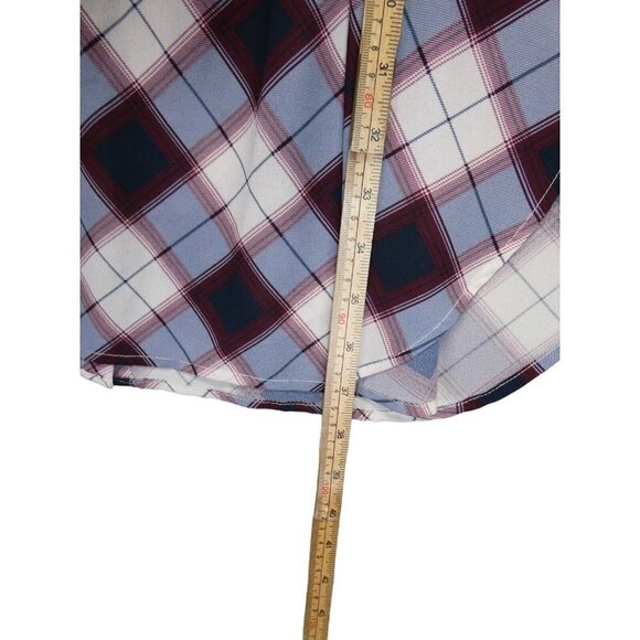 PRANA Womens Flint Plaid Check Maxi Top Long Shirt SMALL - Picture 9 of 10